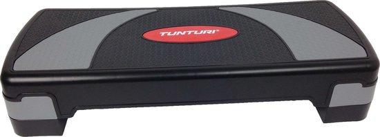 Foto: Tunturi aerobic step compact fitness step verstelbaar aerobics stepper zwart incl gratis fitness app