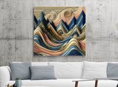 Abstract relief schilderij | Inspirerend driedimensionaal meesterwerk vol abstracte reliëf elementen | Kunst - 30x30 centimeter op Dibond | Foto op Dibond