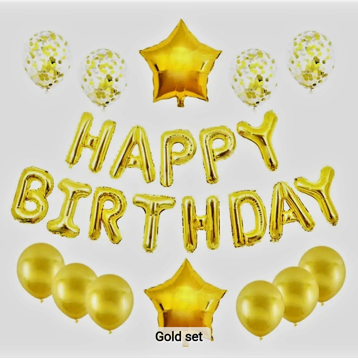 Happy Birthday Ballonnen Set/ Goud/ 14 Delig/ Gelukkige Verjaardag/ Party Decoratie Set/ Verjaardag Versiering Pakket/ Folieballon/ Verjaardagsfeestje Decoratie Set/ Luxe Complete Set/ Verjaardag/ Kinderen en Volwassenen Feestje Set…1 Pakket
