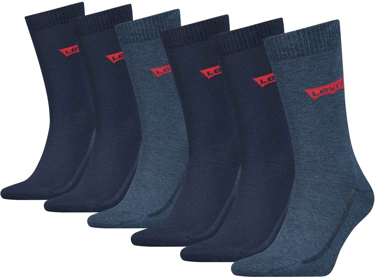 Levi’s Herensokken 168Sf Regular Cut 6-Pack Blauw