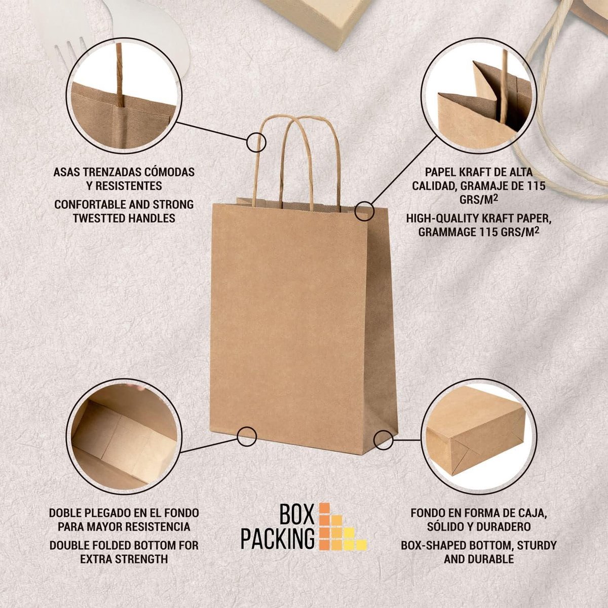 BOXPACKING | Cartons Déménagement | Lot de 6 Boite Carton Demenagement