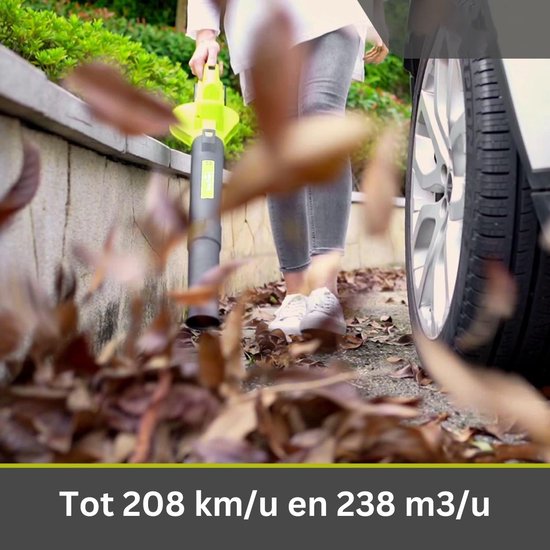Bladblazer Accu - Bladblazers Verlengde Blaasmond - 20V - Zwart met Groen van VONROC — afbeelding 4