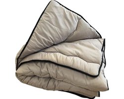 Zavelo Eazzy All-in-one-Dekbed Beige - Lits-Jumeaux (240x220 cm) - Extra Lang - Dekbed zonder overtrek - Dekbed in kleur - Anti Allergie - Zomerdekbed & Winterdekbed - Wasbaar op 60°C