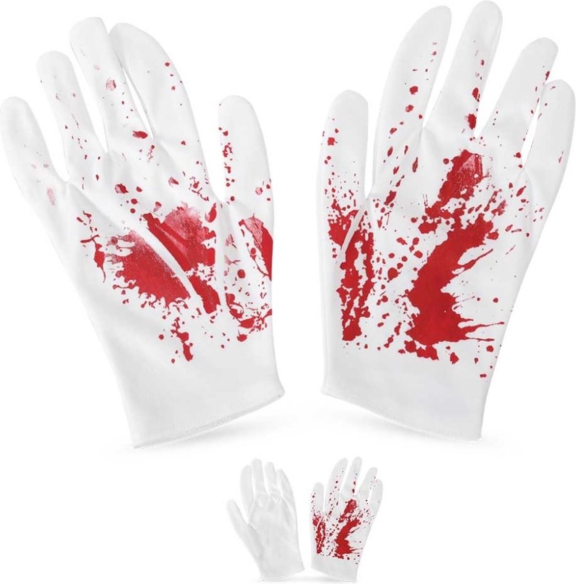 Handschoenen met bloed - Wit - Halloween