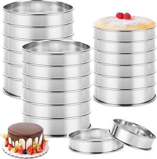 Crumpet ringen, bakringen, 10 cm, 8 stuks, bakringen, taartring, 304
