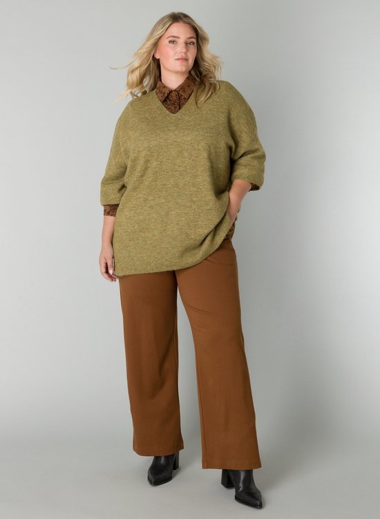 YESTA Niovi Essential Tops - Avocado Green/Melang - maat X-0(44)