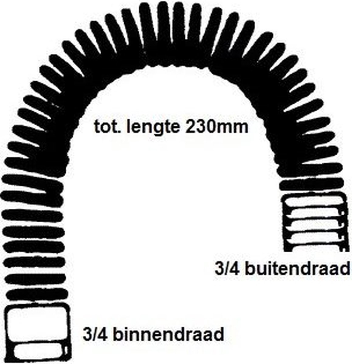 AMNITEC gasslang, 230mm