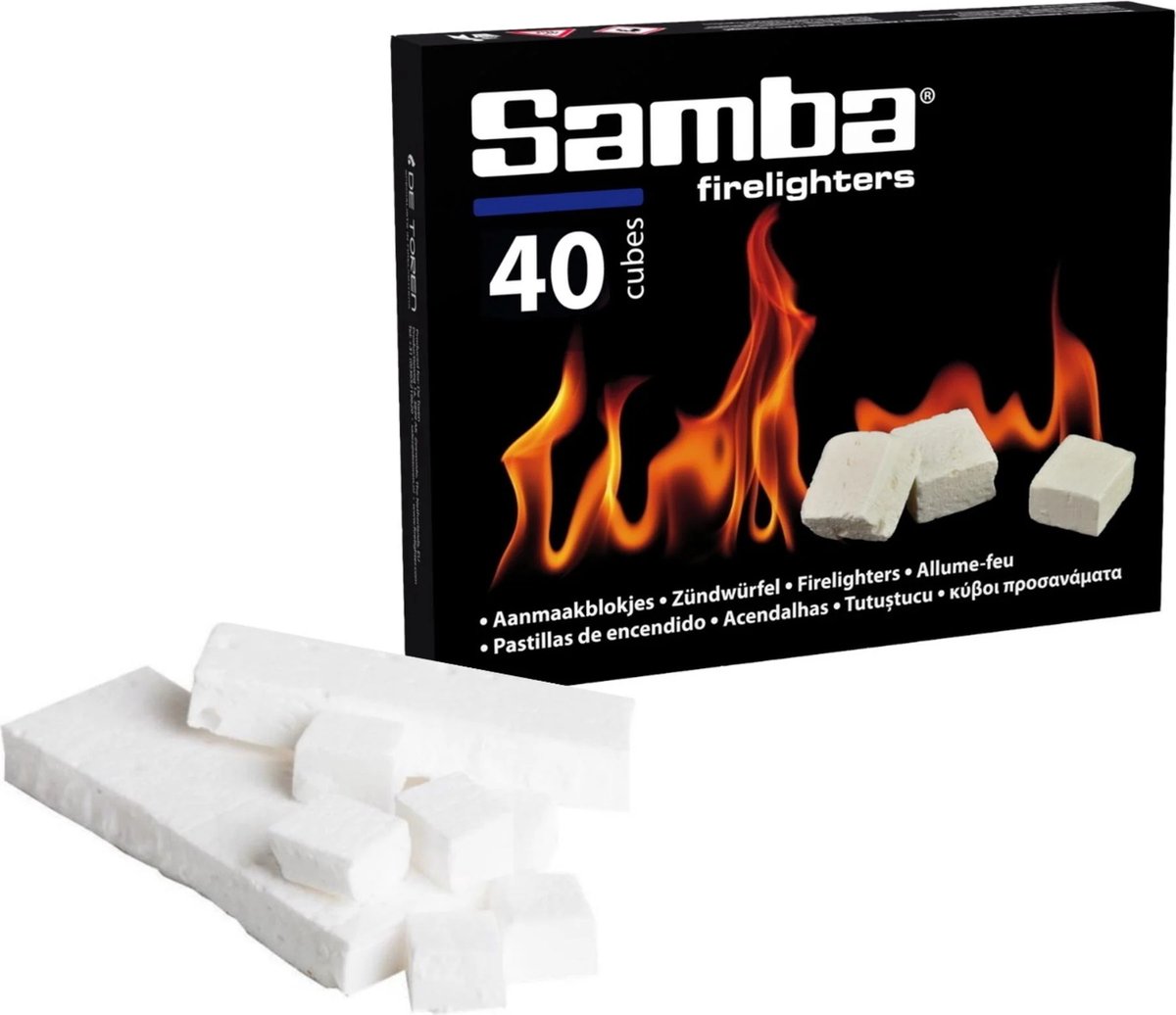 Samba Aanmaakblokjes Wit - 1120 Stuks - Veilig & Snel Aansteken van BBQ en Haard