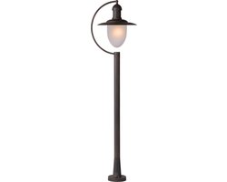 Lucide ARUBA - Lantaarnpaal - Ø 25 cm - 1xE27 - IP44 - Roest bruin