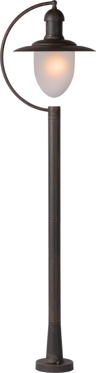 Lucide Aruba - Lantaarnpaal - Ø 25 cm - 1xE27 - IP44 - Roest bruin