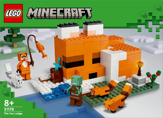 LEGO Minecraft 21178 Le Refuge du Renard, Jouet de Construction