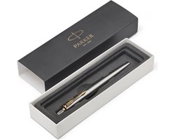 Parker Jotter-balpen - medium punt - blauwe inkt - roestvrij staal met chromen afwerking - incl. geschenkdoos