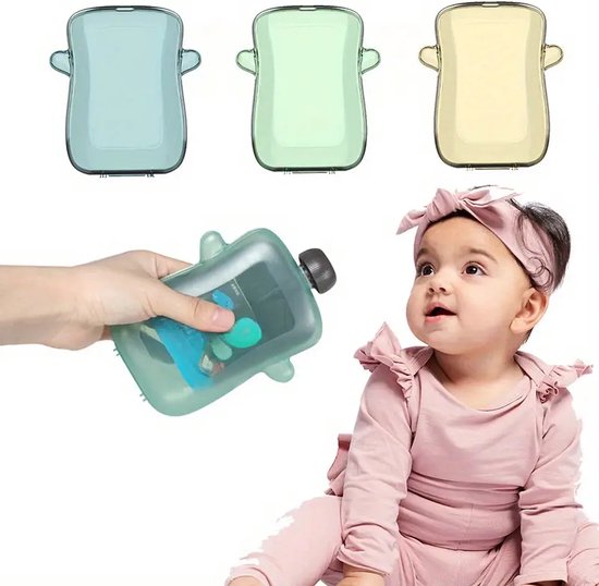 Knijpfruit beschermhoes geel - Knijpfruit houder - Anti mors kind baby peuter - Toetjeshouder- Knijptoetje - Anti Mors - Babyvoeding zelf leren - Kindertoetje - zelfvoeding - motoriek van PouchPal — afbeelding 4