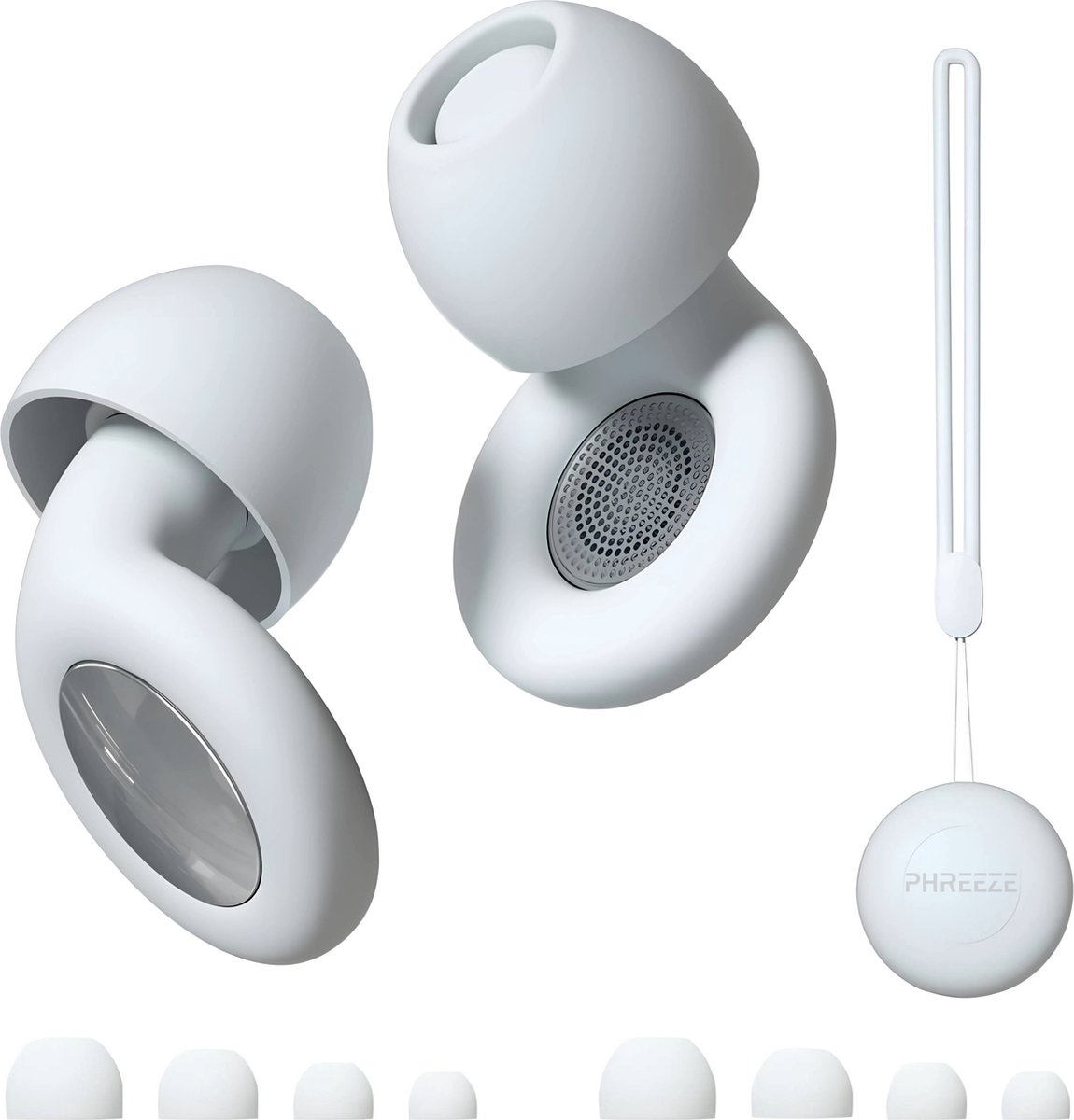 Hmusic HS88 Bluetooth-slaapoortelefoon voor zijslapers, sijpmodus, plat/dunne ruisonderdrukkende slaapoordopjes, zacht/comfortabele draadloze nekband hoofdtelefoon voor slapen, yoga, training, reizen