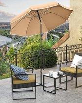 Bol.com MIRA Home - Parasols - Luxe Parasol - Beige - Parasol Strand - (Parasolvoet niet inbegrepen) - Ø180x210cm aanbieding
