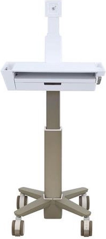Multimediawagentje Ergotron CareFit Slim 2.0 verstelbaar grijs wit aluminium kunststof staal