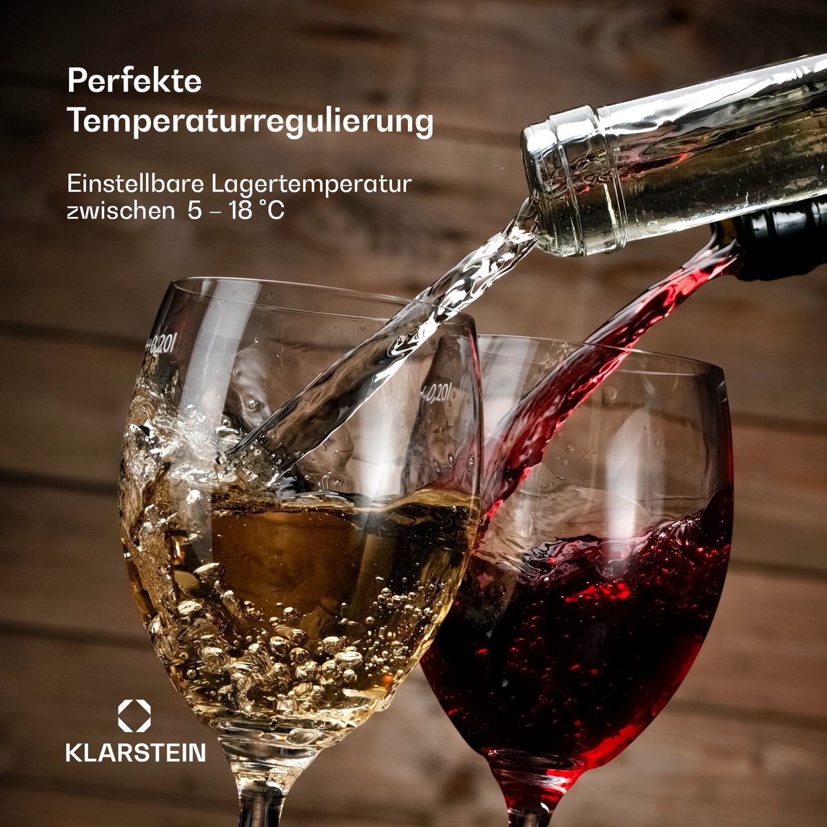 Klarstein Shiraz Premium Smart 24 - Wijnkoelkast - Wijnklimaatkast - 24 Flessen - Zilver - Klarstein - €279,12