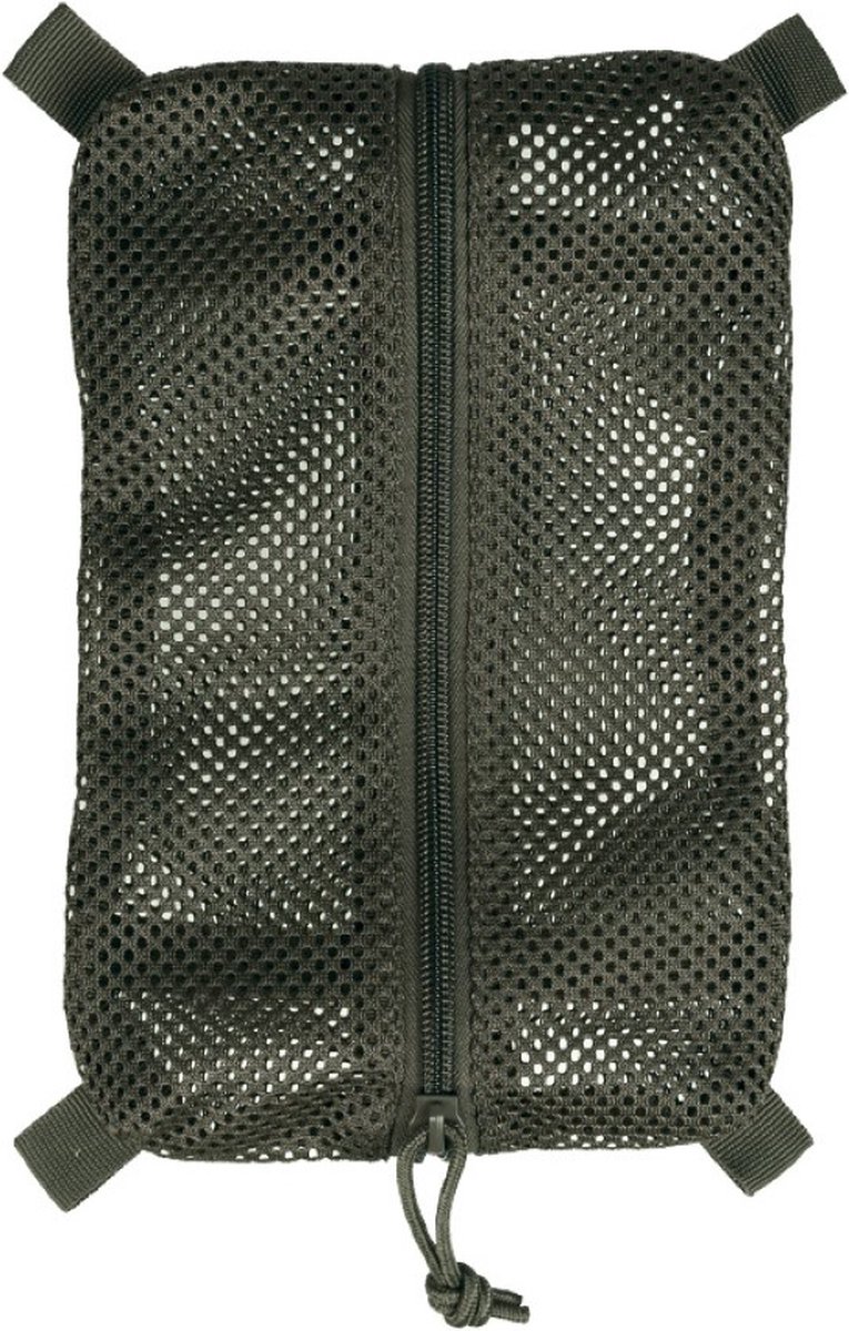 Mil-Tec mesh opbergtas met velcro strips, medium, legergroen