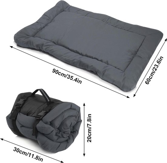 Waterdichte Buitenmat Voor Honden - 110 X 68 Cm - Grote Reisdeken Voor Huisdieren Wasbaar Hondenbed Antistatisch Wordt Geleverd Met Opbergtas Opvouwbaar Geschikt Voor Op Reis Geschikt Voor 4