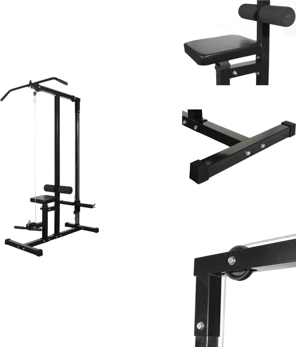 The Living Store Home Gym - 110 x 121 x 190 cm - Verstelbare Leg Lockdown - Inclusief 2 veiligheidsbeugels - Maximaal gewicht 90 kg