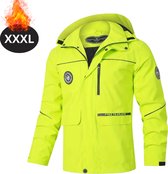 Nivard Windcoat For Men - Parka - Printemps & Automne - Veste - Adulte - Coupe-vent - Coupe-vent - Plein air - Extérieur - Vert Fluo - Taille XXXL