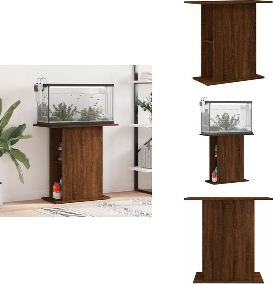 vidaXL Aquariumstandaard 80x35x60 cm bewerkt hout gerookt eikenkleurig vidaXL Aquariumstandaard 80x35x60 cm bewerkt hout gerookt eikenkleurig