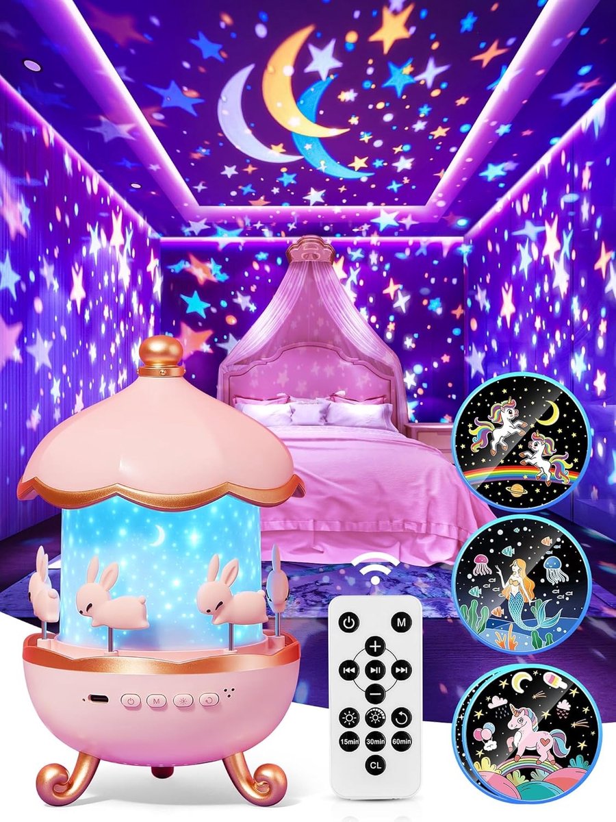 Goedkoopste Geschenkverpakking voor meisjes nachtlampje, sterrenhemelprojector, gepersonaliseerd cadeau, babycadeau voor meisjes, kerstcadeaus voor kinderen, eenhoorn-cadeaus voor meisjes.