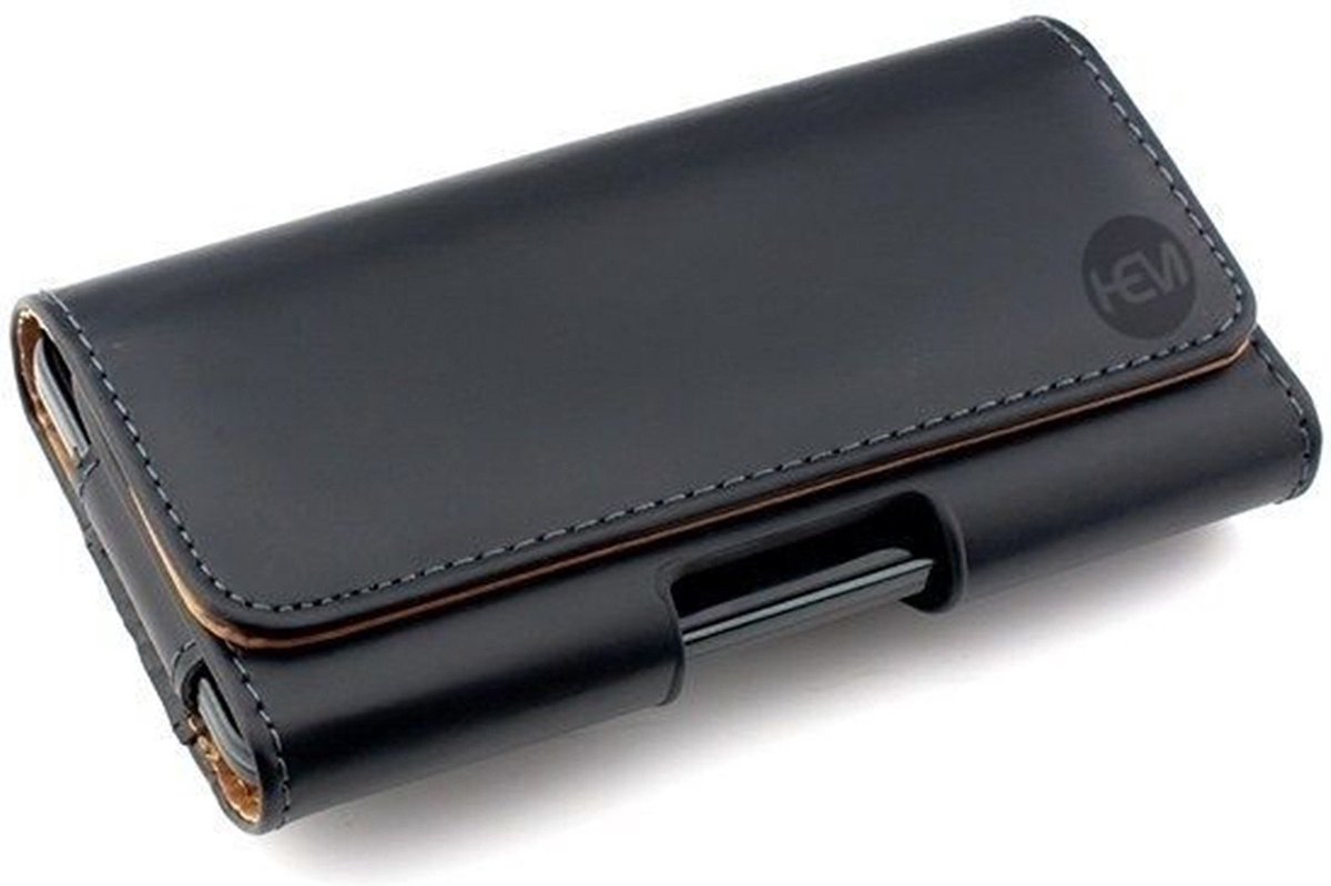 HEM Broekriem hoesje - Geschikt voor iPhone 15 Plus - Zwart