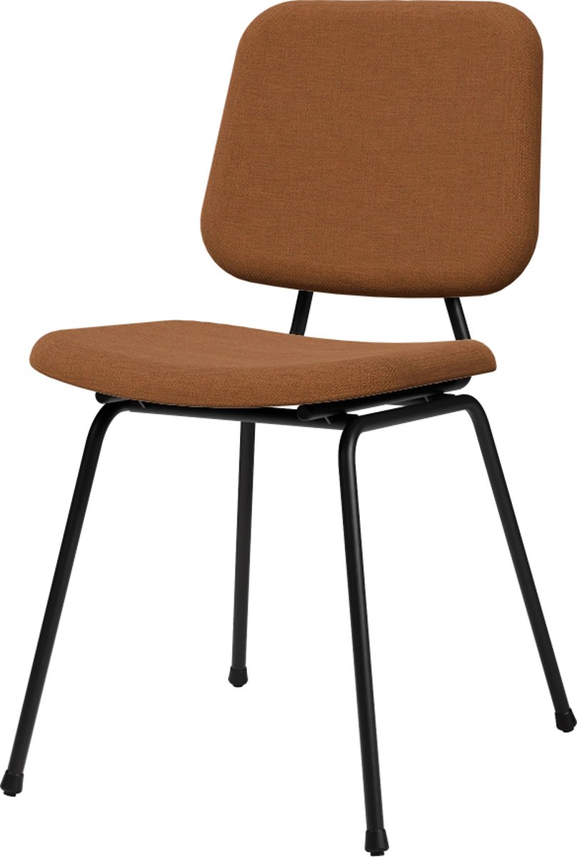 Design In Box - Eetkamerstoel - Eetstoel - Zwart/Geel - Metalen Poten