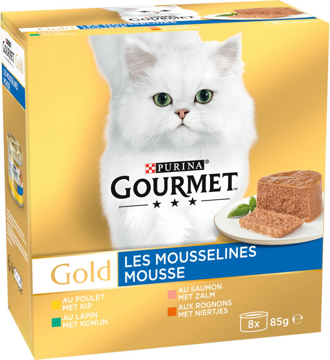 Gourmet Gold 8-Pack Mousse Combipack kattenvoer (96 x 85 g) 96 x 85 g