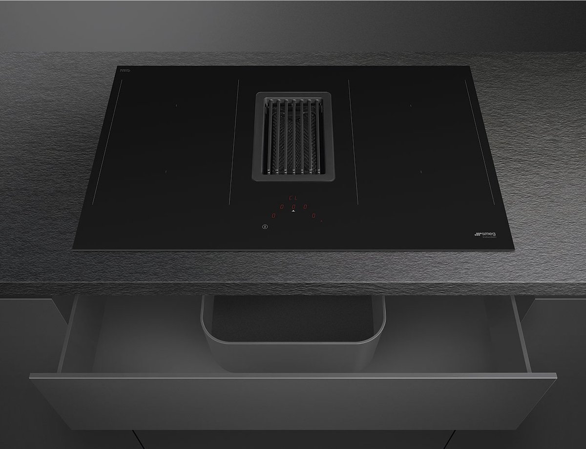 Smeg HOBD482D | 83cm kookplaat met afzuiging