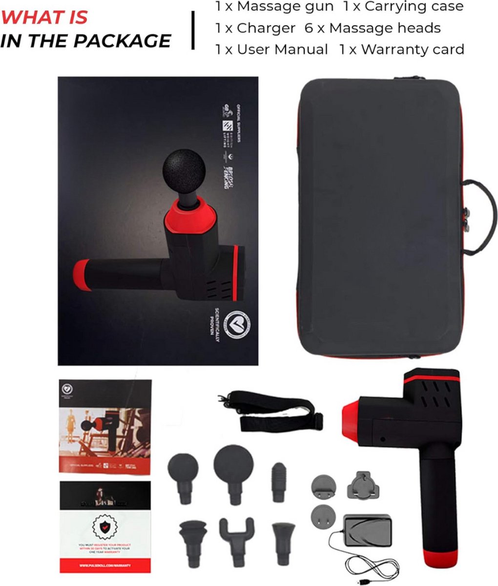 Afbeelding 3 van Equivera Massage Gun Professioneel - Massagegun - Massageapparaten - Massage Pistool - Compact Massage Apparaat