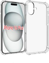 Coque pour iPhone 16 Plus - MobyDefend Coque arrière transparente en TPU résistant aux chocs - Coins renforcés - Entièrement transparente - Coque de téléphone portable - Coque de téléphone adaptée pour : iPhone 16 Plus