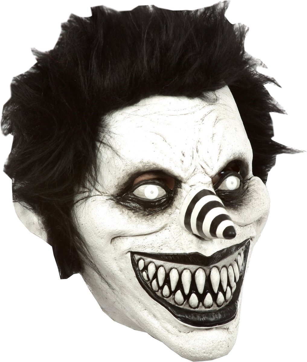 Partychimp Volledig Hoofdmasker Halloween Masker Creepypasta: Laughing Jack voor bij Halloween Kostuum Volwassenen - Latex