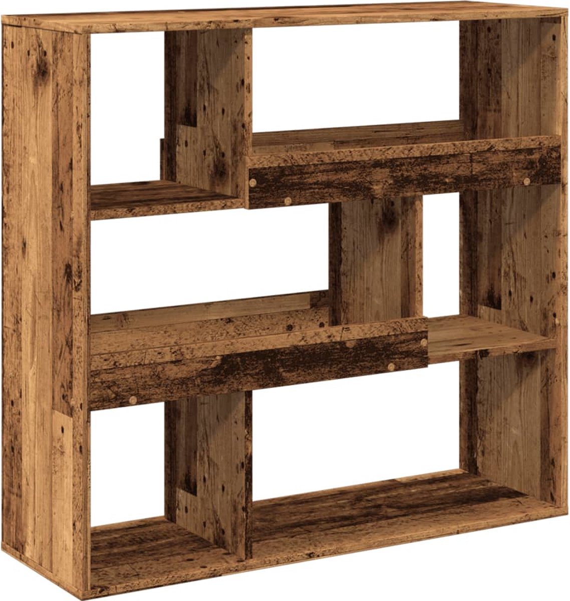 vidaXL Boekenkast - / - kamerscherm - 100x33x94,5 - cm - oud - houtkleurig oud hout