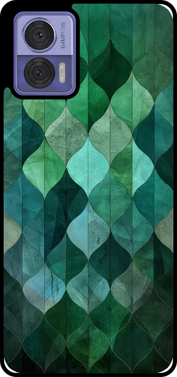 Smartphonica Telefoonhoesje Geschikt voor Motorola Edge 30 Neo met groene bladeren opdruk - TPU backcover case green leaf design - Groen geschikt voor Motorola Edge 30 Neo