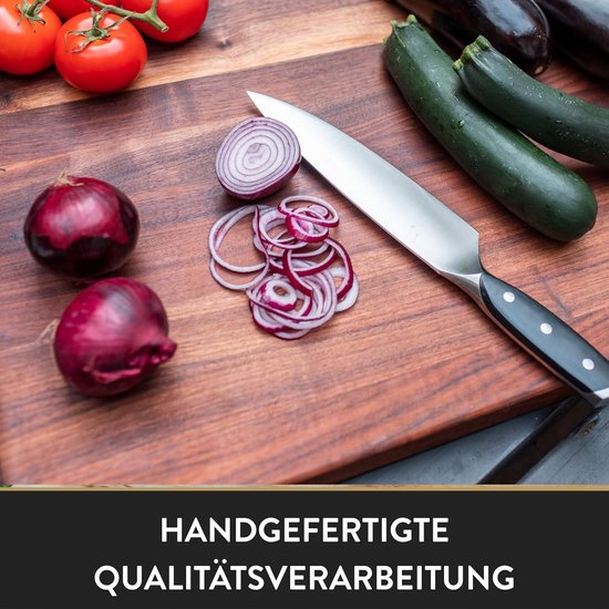 Multifunctionele walnoot hakblok en serveerplank - 305 x 20 x 25 cm - antibacteriële