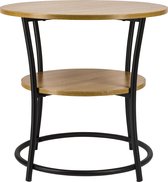 ERRO Bijzettafel Rond - Ø55 x H55cm - zwart/bruin