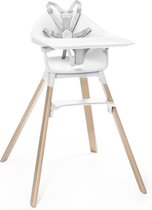 Bol.com Stokke Clikk Kinderstoel Wit - Alles-in-Ã©Ã©n kinderstoel met dienblad + harnas - Licht duurzaam reisvriendelijk - Gesch... aanbieding