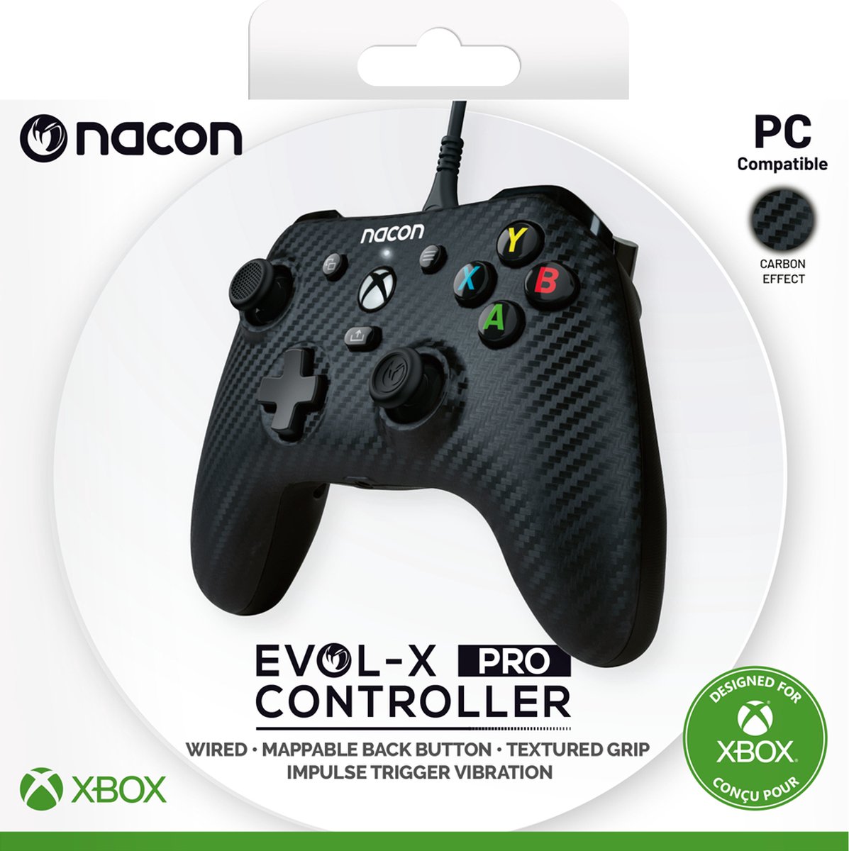 Nacon - Wired Evol-X Official Pro Controller - Xbox Series X - Carbon thumbnail 4