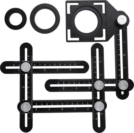 3 stks / set Boren Hoek Gauge Dirll Template Sharping Gereedschap S / S Hoek Meten Gage