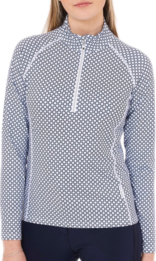 Func Factory dames Longsleeve Shirley navy print maat 40