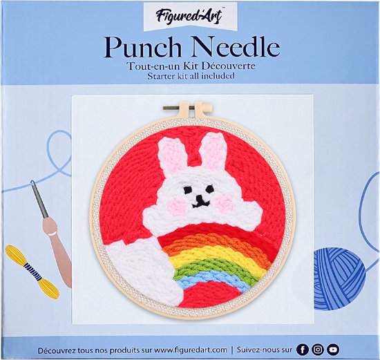 Figured'Art Punch Needle Kit Complet pour Adultes et Enfants
