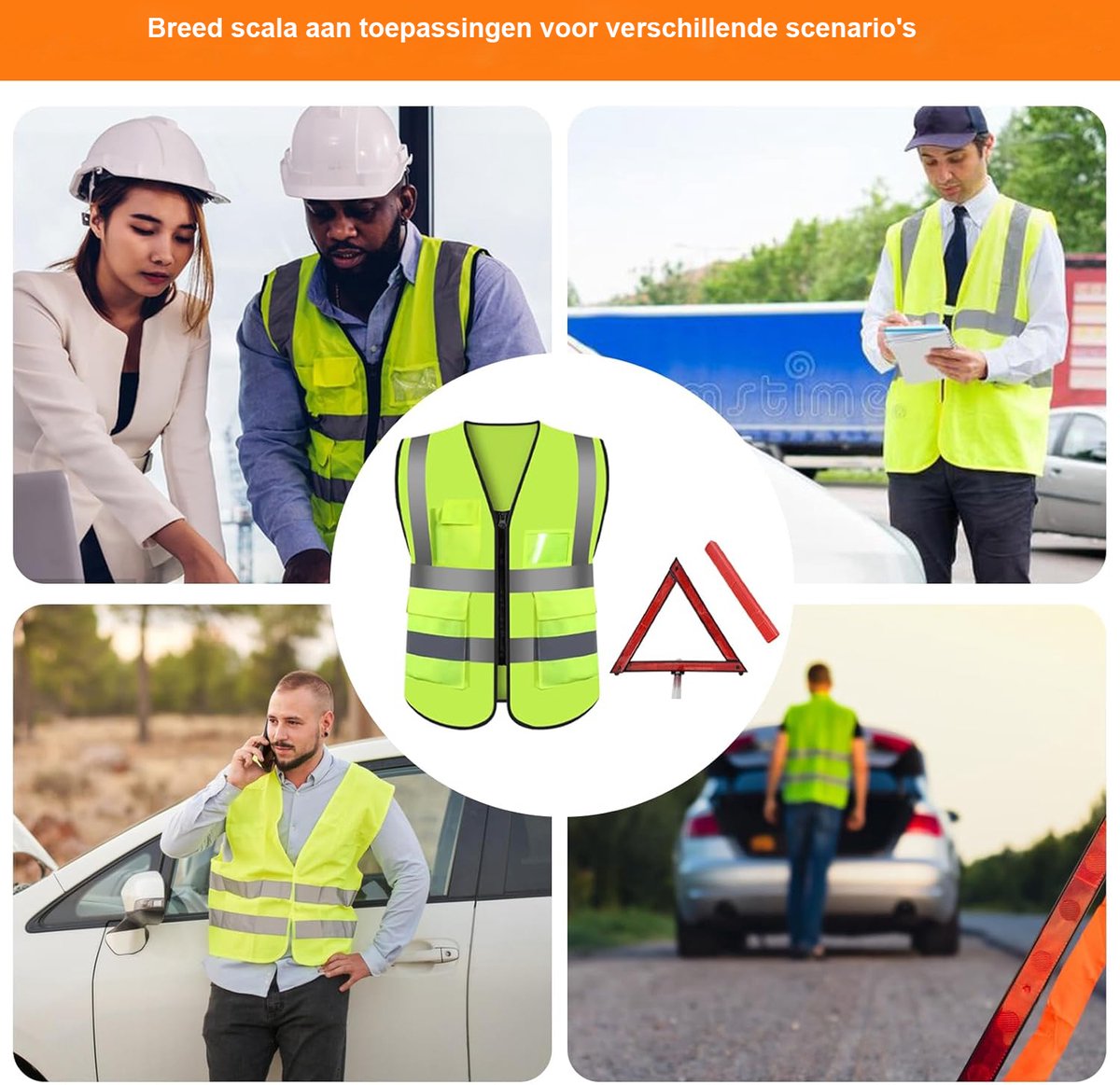 Reflecterend Vest Kross | Veiligheidsvesten Voor Volwassenen | Veiligheid | Veiligheid, Auto En Fiets Relatiegeschenken