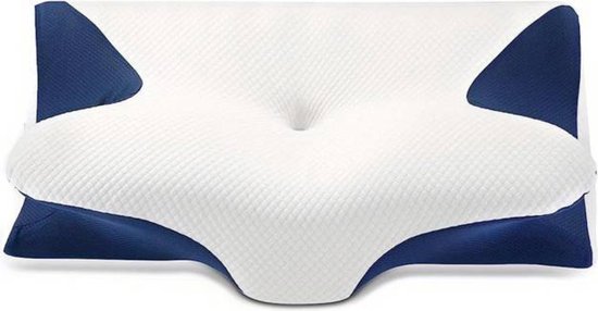 Oreiller anti Snurk Bovista - Stop-ronflement - Oreiller pour dormeur latéral - Anti Snurk - Contre le ronflement - Oreiller pour l'apnée - Blauw