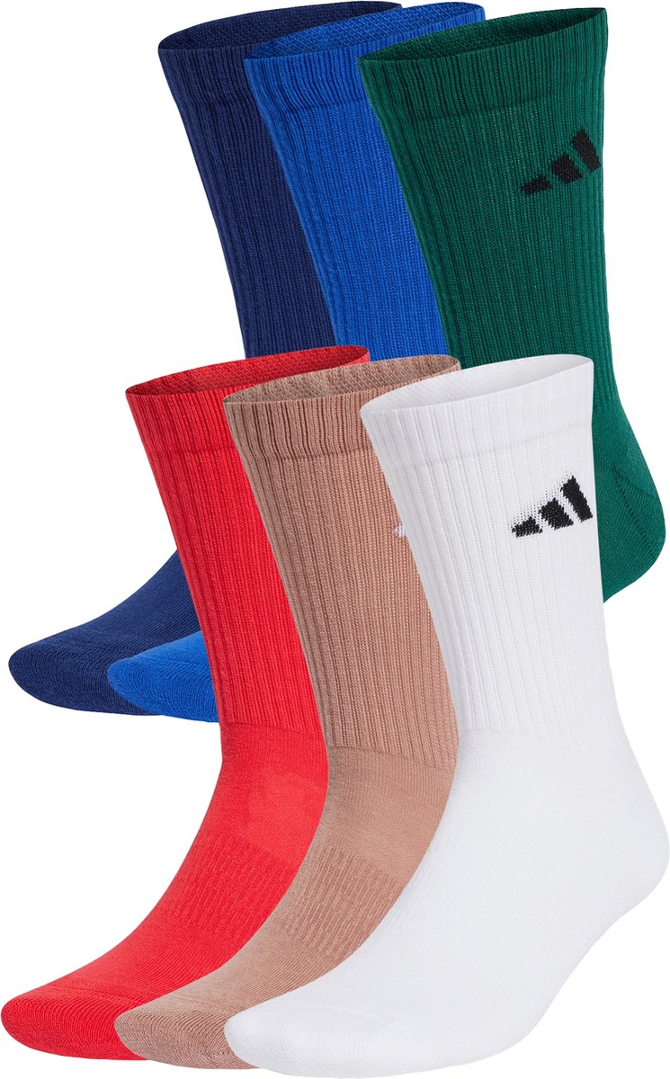 adidas Sportswear Gevoerde Sokken 6 Paar Unisex – 28-30 Blauw