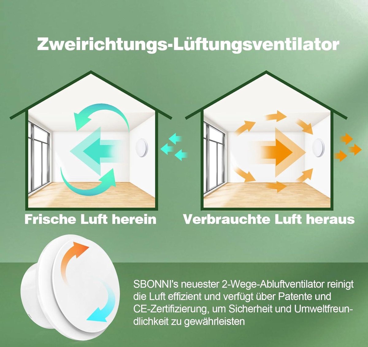 Badventilator 100 mm in wit met timer/naloop MKK-PLANET ventilator