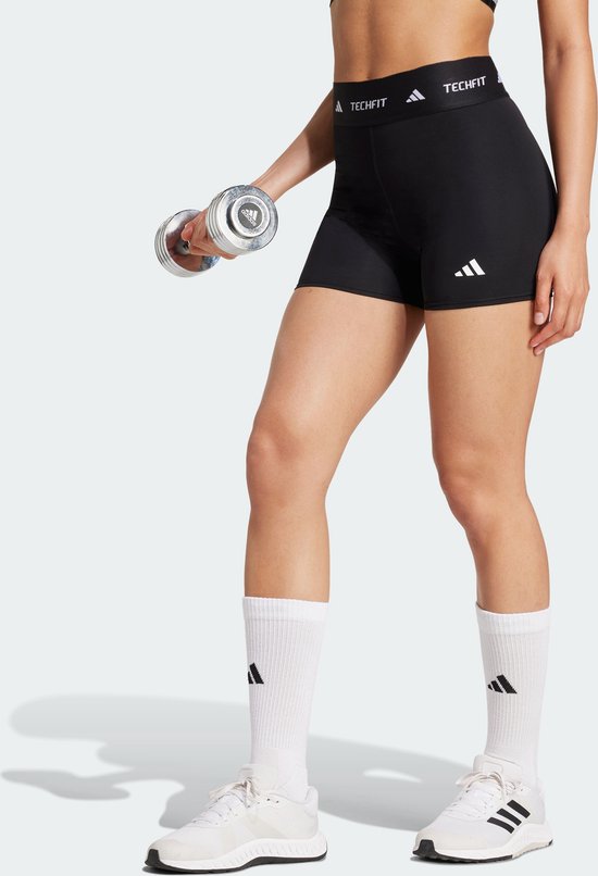 adidas Performance Legging court TECHFIT Stay In Play - Femmes - Noir - XS - 8cm