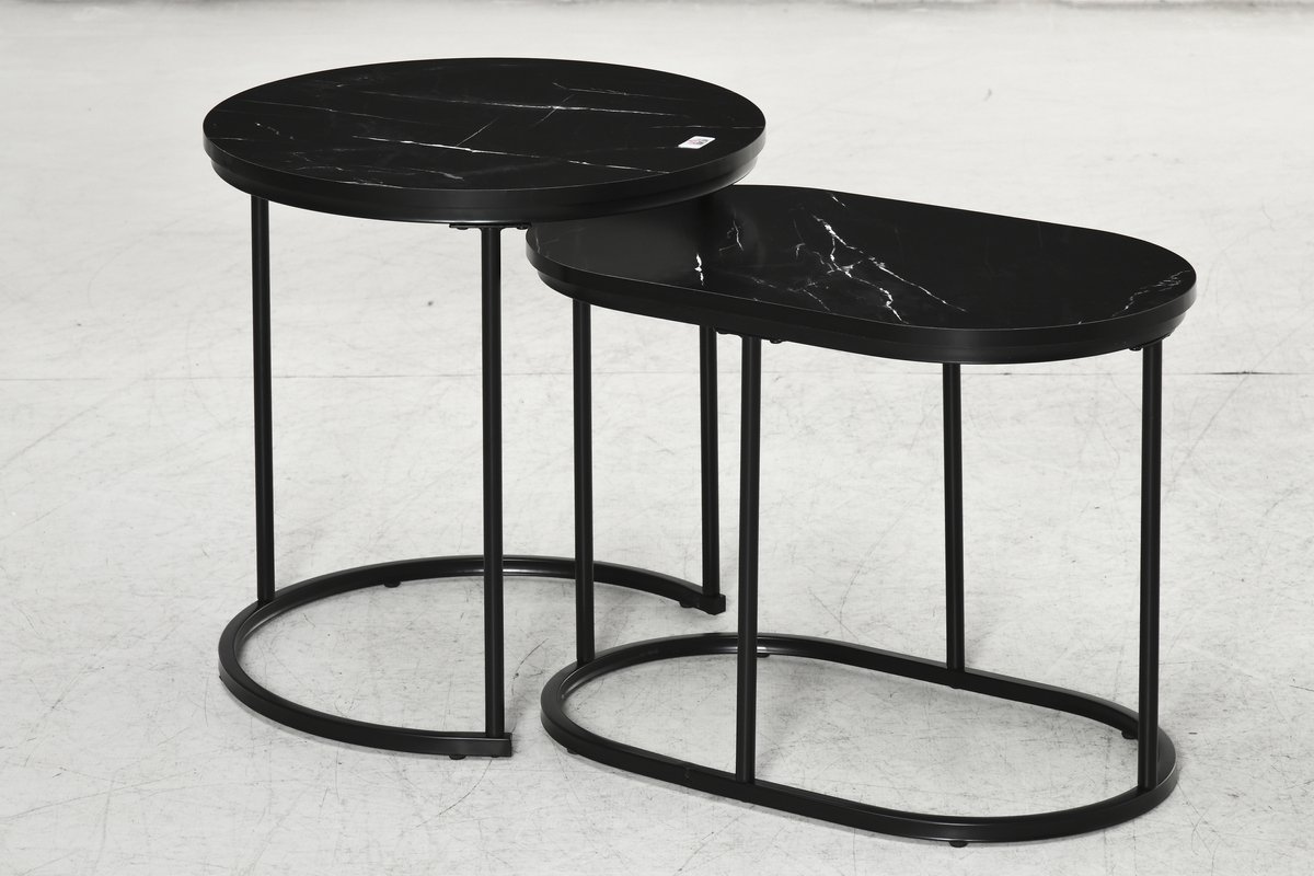 HOMCOM Couchtisch-Set ineinander Verstaubar 839-374