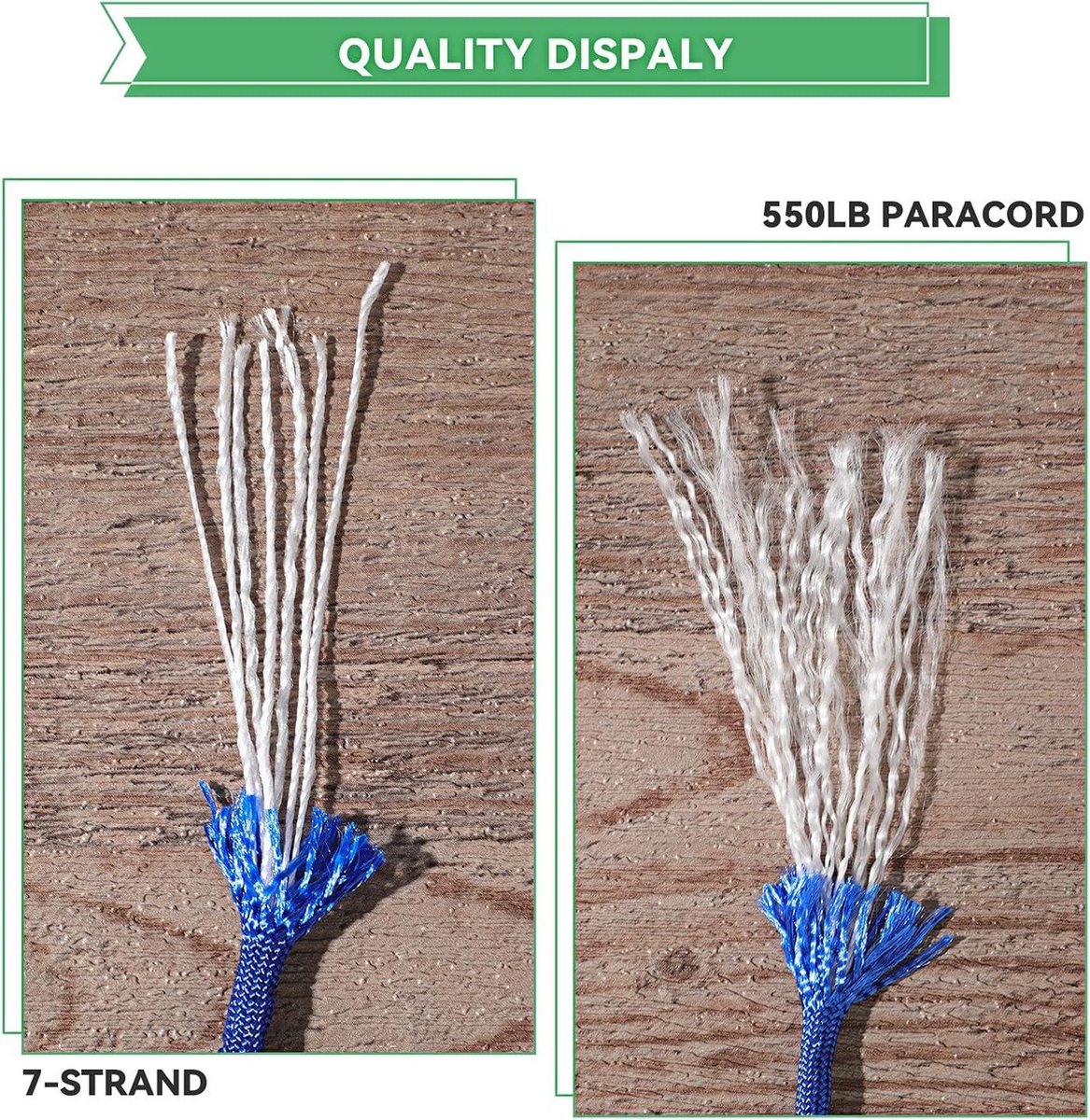 Kit Paracorde 550 20 Couleurs + Boucles - Pour Bracelets, Survie, Bricolage - Résistance 250 Kg - 10